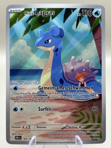 Pokemon karte mistys lapras - karte,