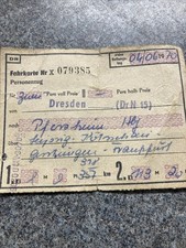 Alte Fahrkarte 1970 Dresden