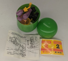 (2/3) Wintersportler D 1986 Eishockeyspieler im ORIGINAL EI  + Aufkleber + BPZ