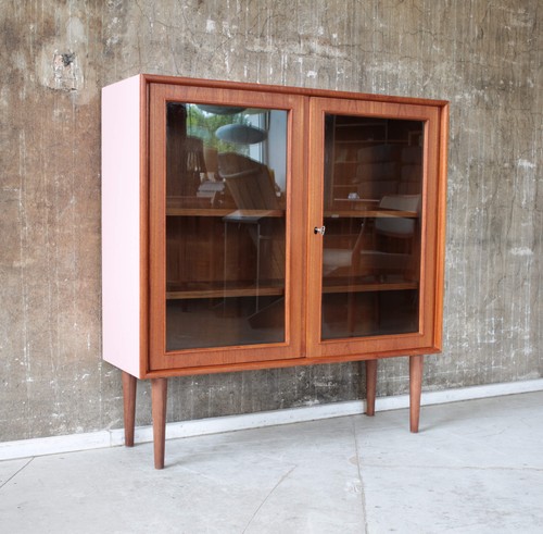 Vintage 60er teak vitrine - vintage,