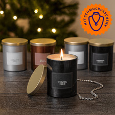 Duftkerze im Glas Schmuck-Geschenk 40h Brenndauer Deko Kerze Geschenkidee Frauen