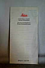#A0299 - 3x Leica Preisliste  1991 und 1994 