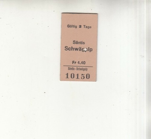 Fahrkarte für säntis - fahrkarte,