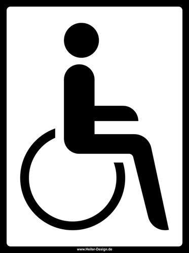 Schild rollstuhl - schild,