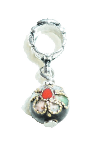 Cloisonne schwarz kugel charms - kugel,