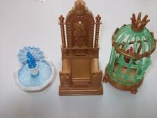 Playmobil Ritter Schloss Zubehör - Goldener Thron Brunnen Vogelkäfig Papagei