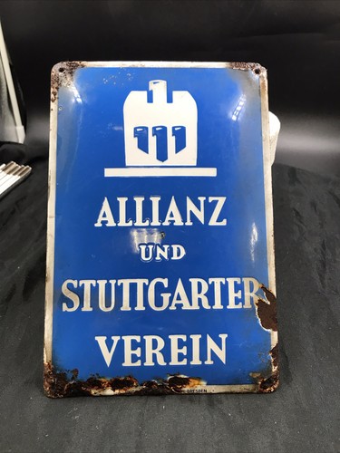 Altes emaille schild allianz - altes,