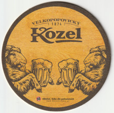 Bierdeckel der Brauerei Kozel aus Tschechien  /  Gebraucht