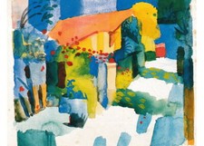 Kunstkarte August Macke "Haus