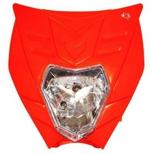 Maske Scheinwerfer Vorderleuchte Orange Enduro Homologiert One Mod. Felix