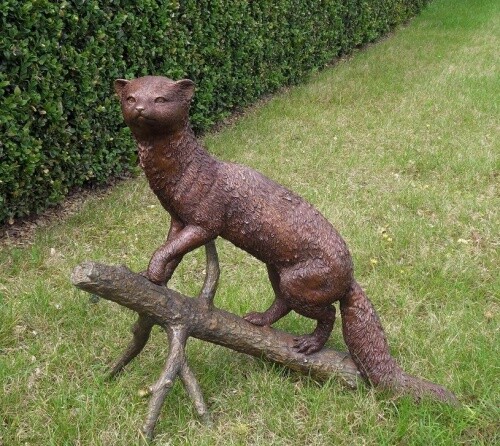 Bronzefigur steinmarder - bronzefigur,