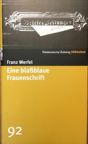 Eine blassblaue frauenschrift - eine,