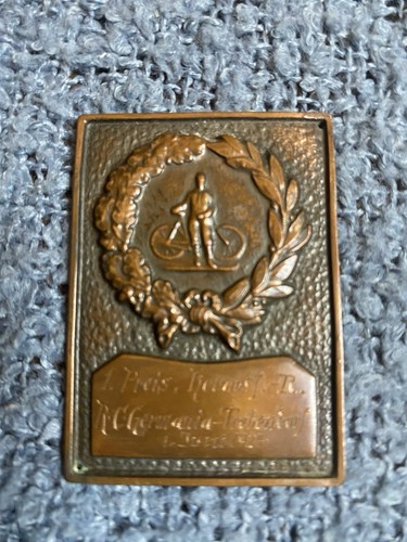 Antike plakette fahrradverein - plakette,