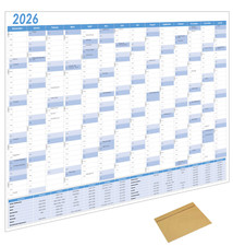 2026 Wandkalender DIN A1,A2,A3,A4 Plakatkalender Jahresplaner GEFALZT Planer BB