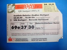 94/95 Ticket VFB Stuttgart BVB