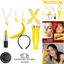 Bananen Kostüm Damen 6er Set