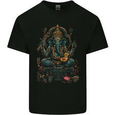 Ganesha Hindu Gott Ganapati Elefant Herren Baumwolle T-Shirt Tee Top