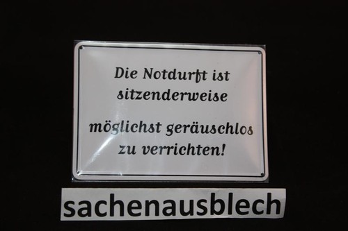 Notdurft klo funschild - klo...!,