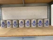 alte Bierkrüge der Brauerei Moninger in Karlsruhe Brauereikrüge Steinkrüge Humpe