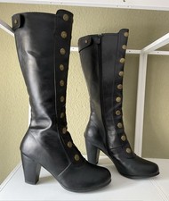 Stiefel schwarz lederoptik - stiefel,