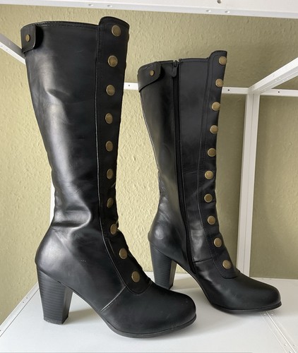 Stiefel schwarz lederoptik - ,