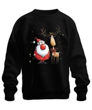 Weihnachtsmann Rentier lustig