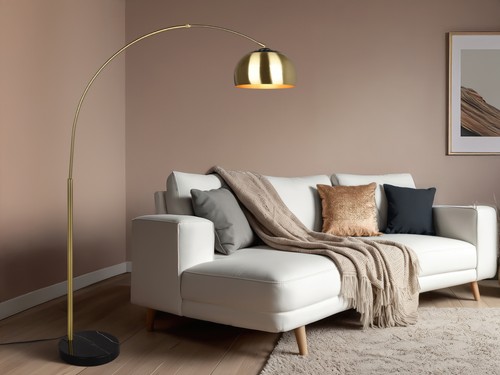 Moderne stehlampe gebogen - stehlampe,