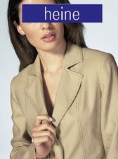 NEU: EDELCHIC ELEGANZ BUSINESS BLAZER 100% LEINEN 34 36 HEINE beige 90€ *145875