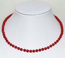 Modeschmuck,Kunst-Perlen-Hals-Kette 40,45,50,55,60 cm 1 Stück Perlen  Ø 6 mm Neu
