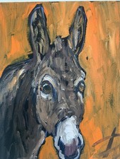 Gemälde Tier Esel Donkey