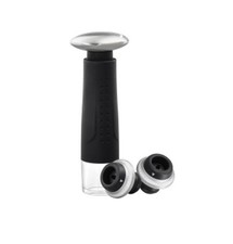 TomFox Vakuum-weinpumpe, 3 Teilig 16114, 1 Pumpe + 2 Stopfen