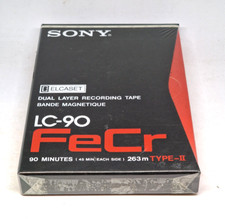 SONY LC-90 FECR ELCASET Leere Audiokassette Band (versiegelt) Neu aus altem L...