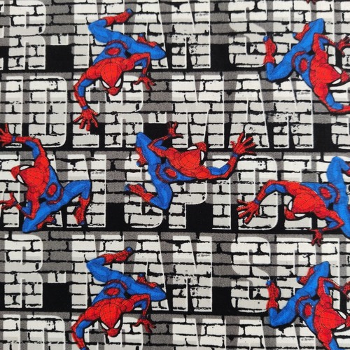 Spider man baumwollstoff - spider, wand