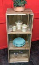 Opium Outlet Regal Raumteiler Wandregal Bücherboard massiv Teak Kolonialstil