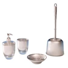 4tlg Set Bad Accessoires WC Bürste Seifenspender Zahnputzbecher B-Ware