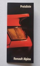Preisliste Renault Alpine V6