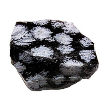 Obsidian sogenannter Schneeflockenobsidian  vulkanisches Gesteinsglas aus Mexiko