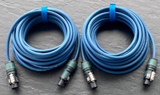 8m PA Kabel Boxen Kabel mit Speakon NL4FXX-WS 2 Stück je 8m lang mit Kabelklett