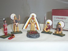 FIGARTI JU5101 US WILD WEST AMERICAN INDIAN SIOUX COUNCIL FIRE + VIER CHIEFS SET