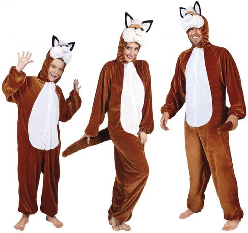 Fuchs kostüm overall plüsch - fuchs,