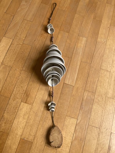 Windspiel keramik weiss - keramik,