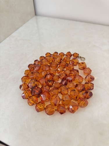 Vintage bernsteinkette - vintage,