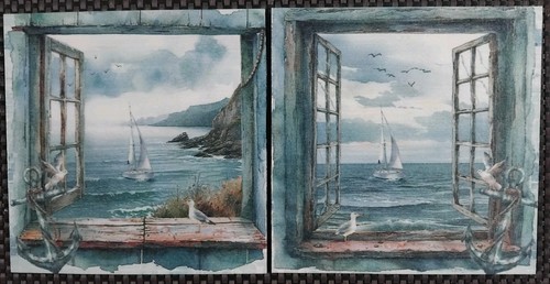 Bilder 2er set - mit, maritimen