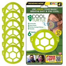 2x 6er Pack Cool Turtle Gesichtsmaske Einlagen Atmen Leicht & Cool bleiben unter der Maske
