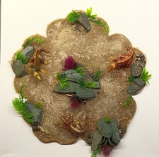 Im Land vor unserer Zeit, Neu Unikat Handarbeit Leinwand 40 x 40 cm Epoxidharz 