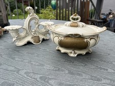 Neutettau - KONVOLUT Porzellan Kerzenleuchter und Porzellanschale mit Deckel