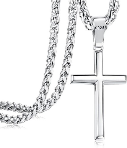 Kreuzkette 925 silber - 925,