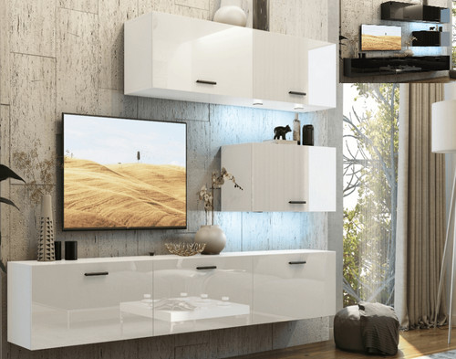 Moderne wohnwand schrankwand - wohnwand,