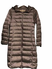 Uniqlo Damen Ultra Light Down-Mantel mit Kapuze braun Größe XXS Daunen-Mantel