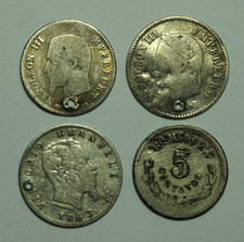 4 Silbermünzen Frankreich